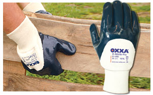 OXXA X Nitrile Pro, goed grip in zowel vochtige als droge omstandigheden.