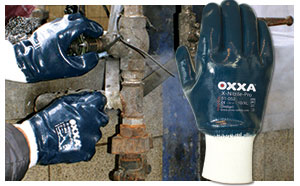 OXXA X Nitrile Pro, goed grip in zowel vochtige als droge omstandigheden.